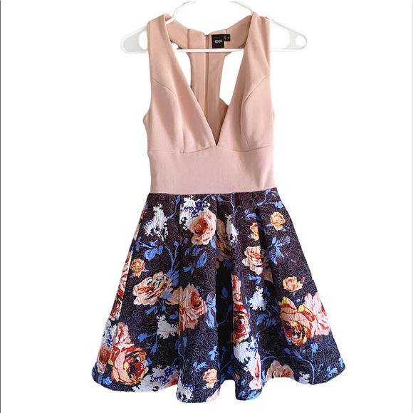 asos short cocktail dresses ASOS LUXE fan detail mini cami dress in 60s floral-Multi